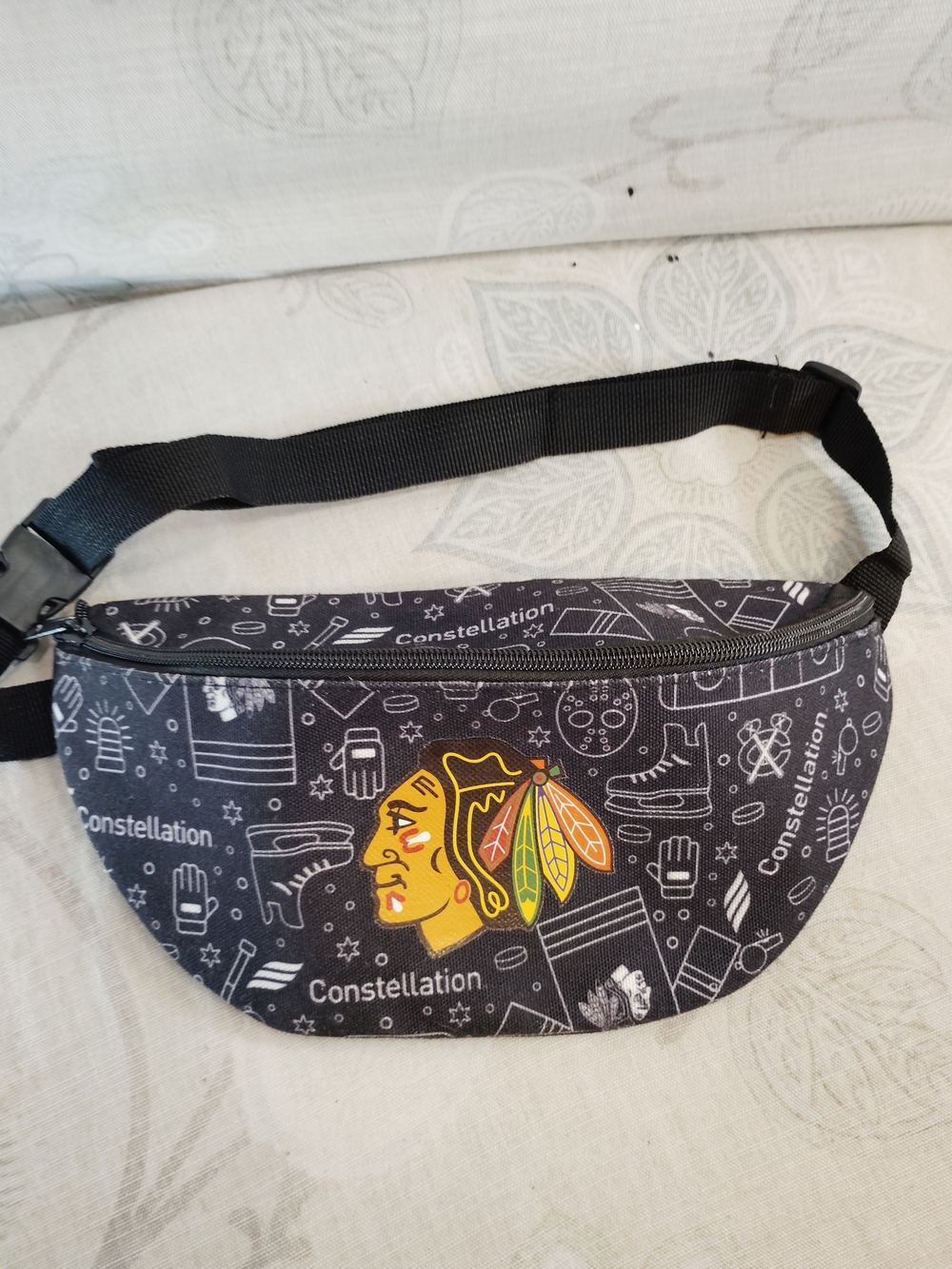 Blackhawks Crossbody/Waist Bag w/ Constellation Graphic &Colorful Logo Emblem